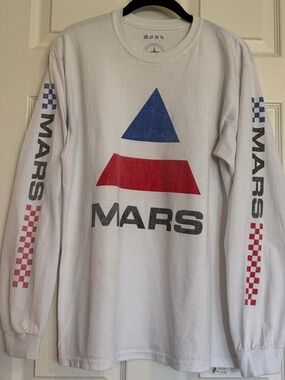 MARS Thirty Seconds to Mars White Graphic Long Sleeve Tour Tee